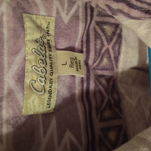 Cabela's Women's Purple Patterned Shirt Jacket Size Large - Picture 2 of 3
